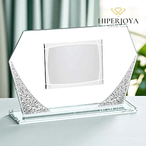 Placa de cristal y chapa de aluminio 