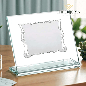 Placa de reconocimiento cristal y aluminio 