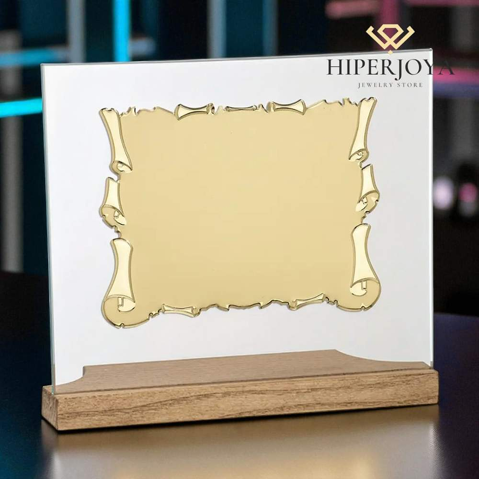 Placa para legado en cristal con chapa de aluminio  3