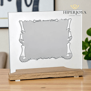 Placa para detalle de cristal y aluminio 