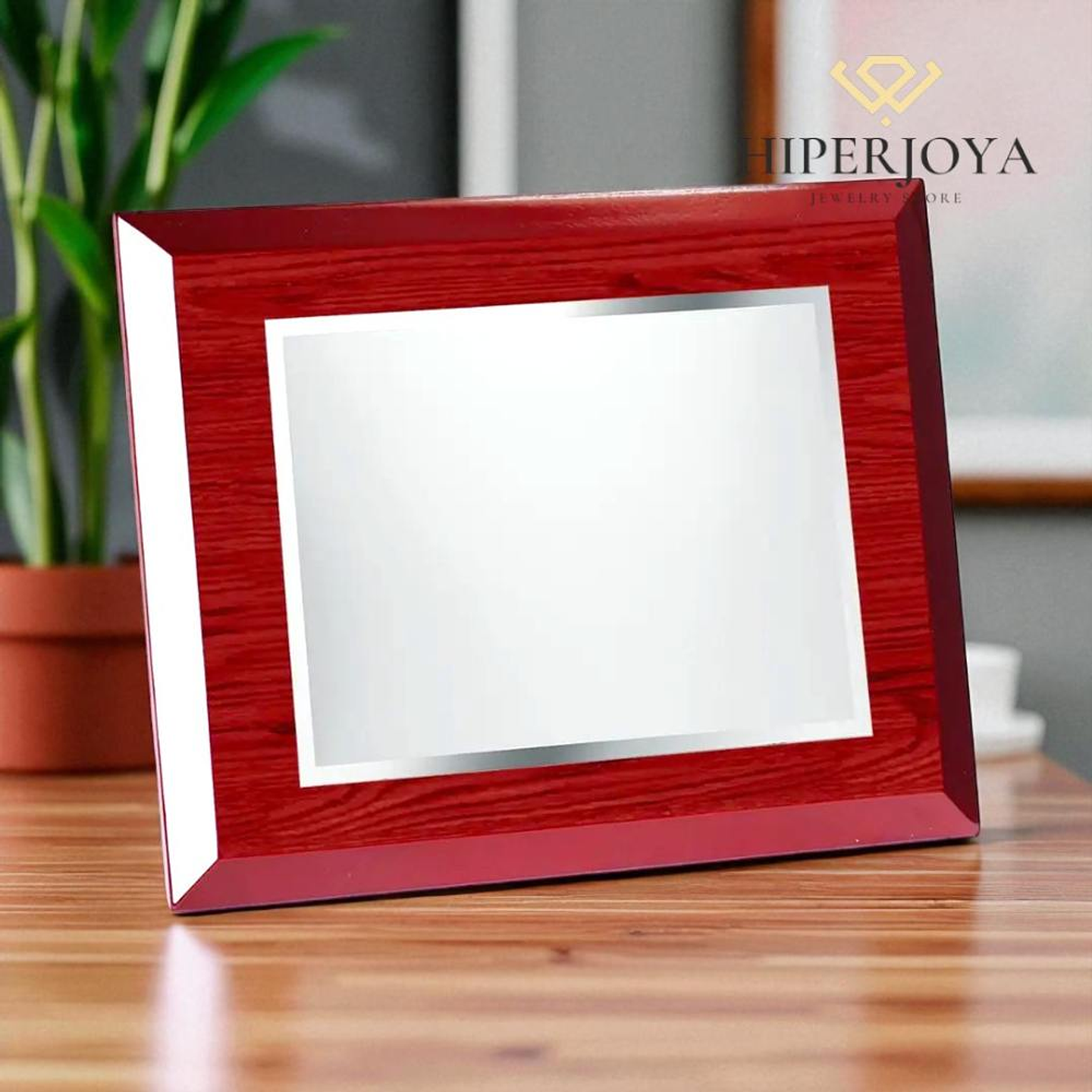 Placa de madera con mensaje grabado  2