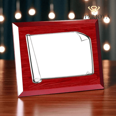 Placa de madera grabable con mensaje 