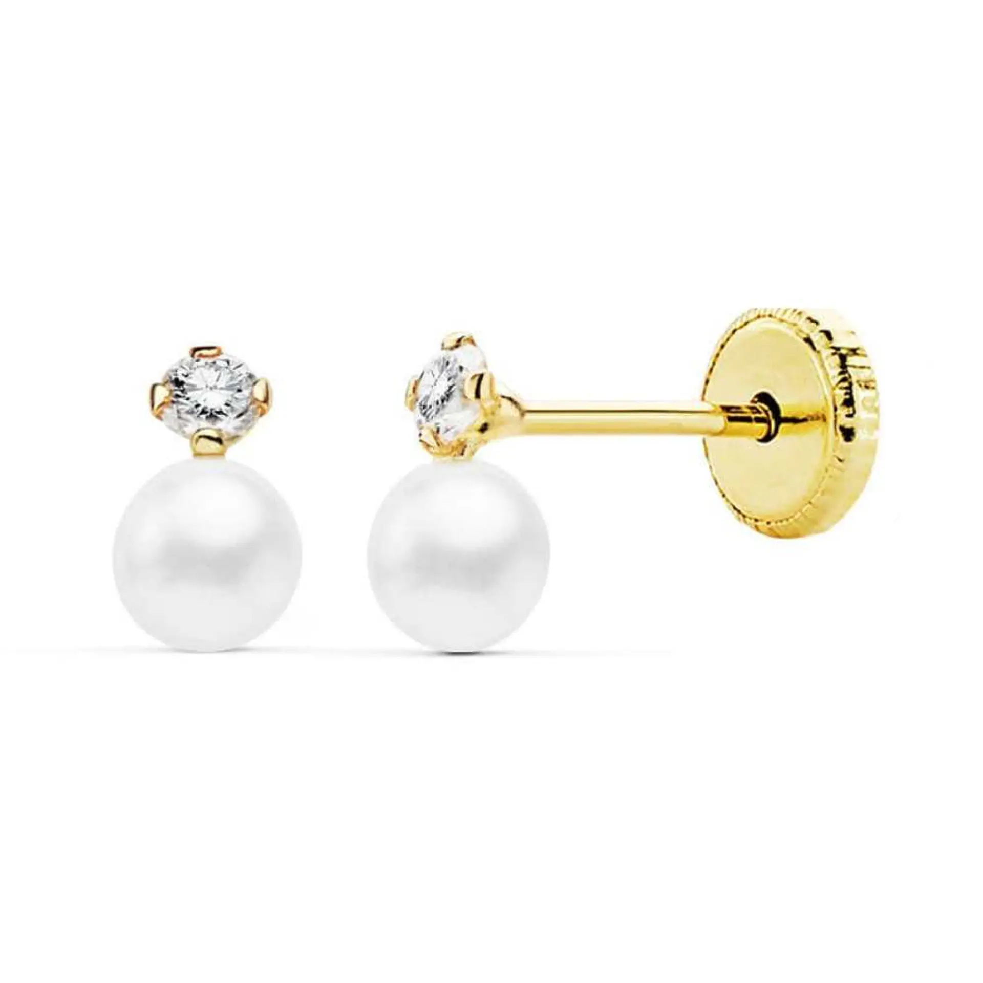 Pendientes oro amarillo perlas 1