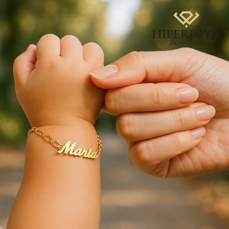 Esclava bilbao con nombre Oro 18k  2