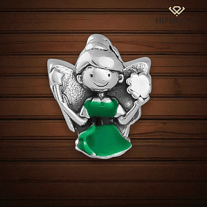 Silver lucky fairy charm 