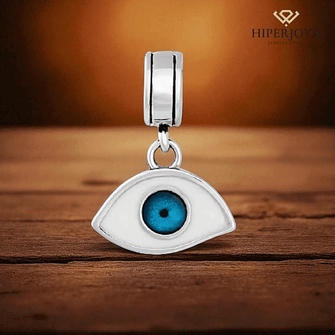 Silver Turkish eye bead