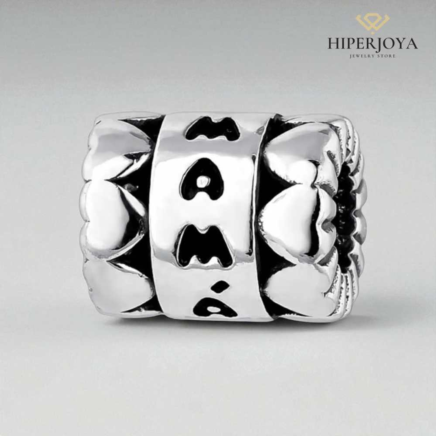 Abalorio mamá en plata  3