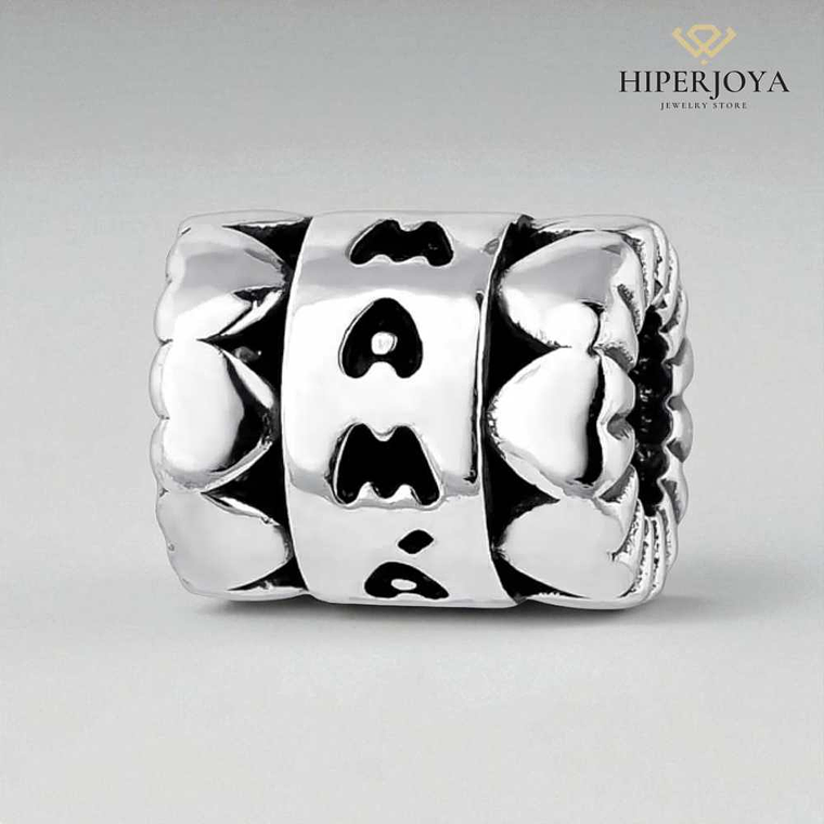 Abalorio mamá en plata  3