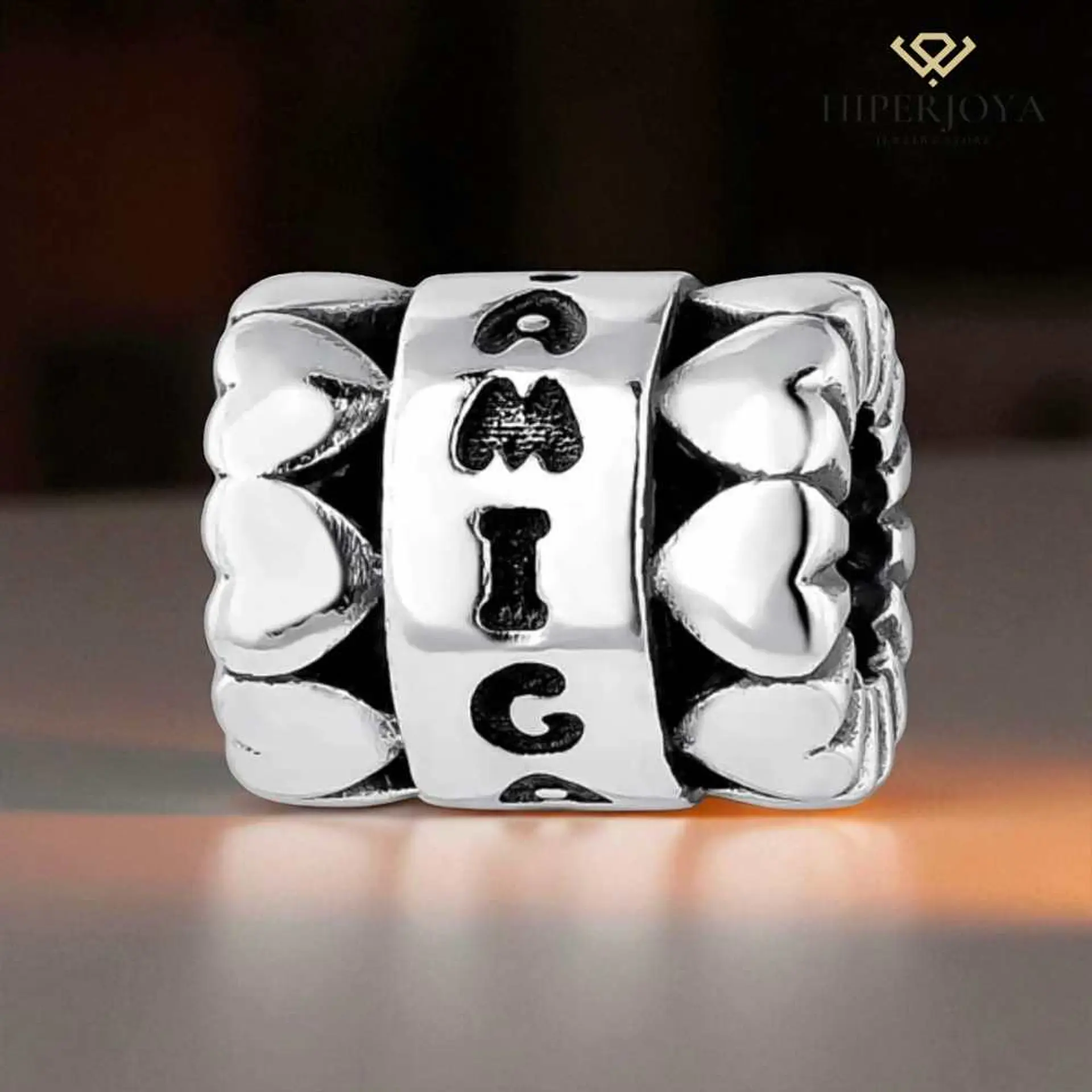 Silver friendship bead 3