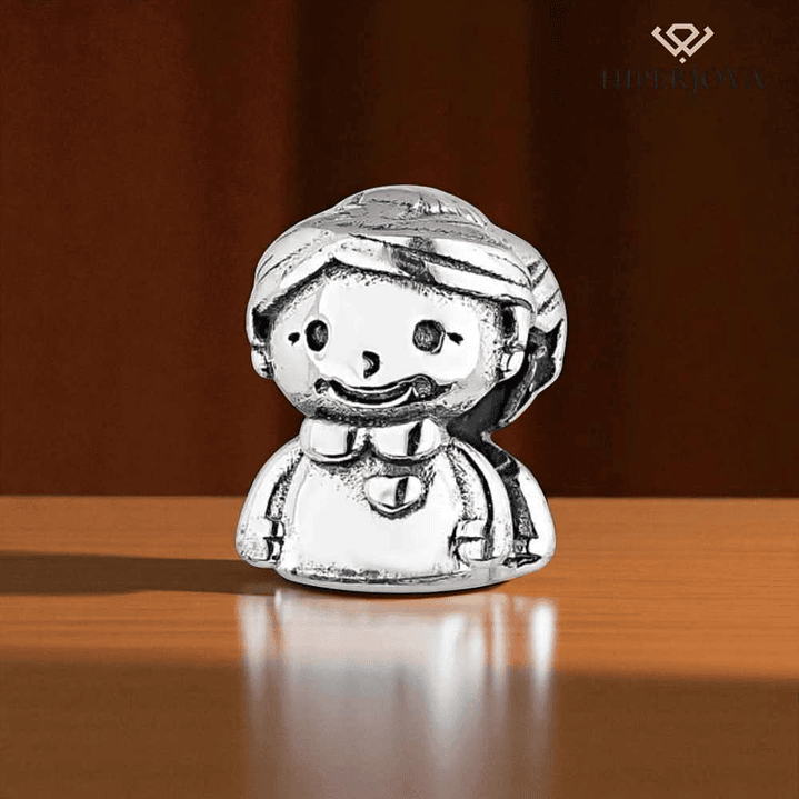 Abalorio figura abuela plata  2