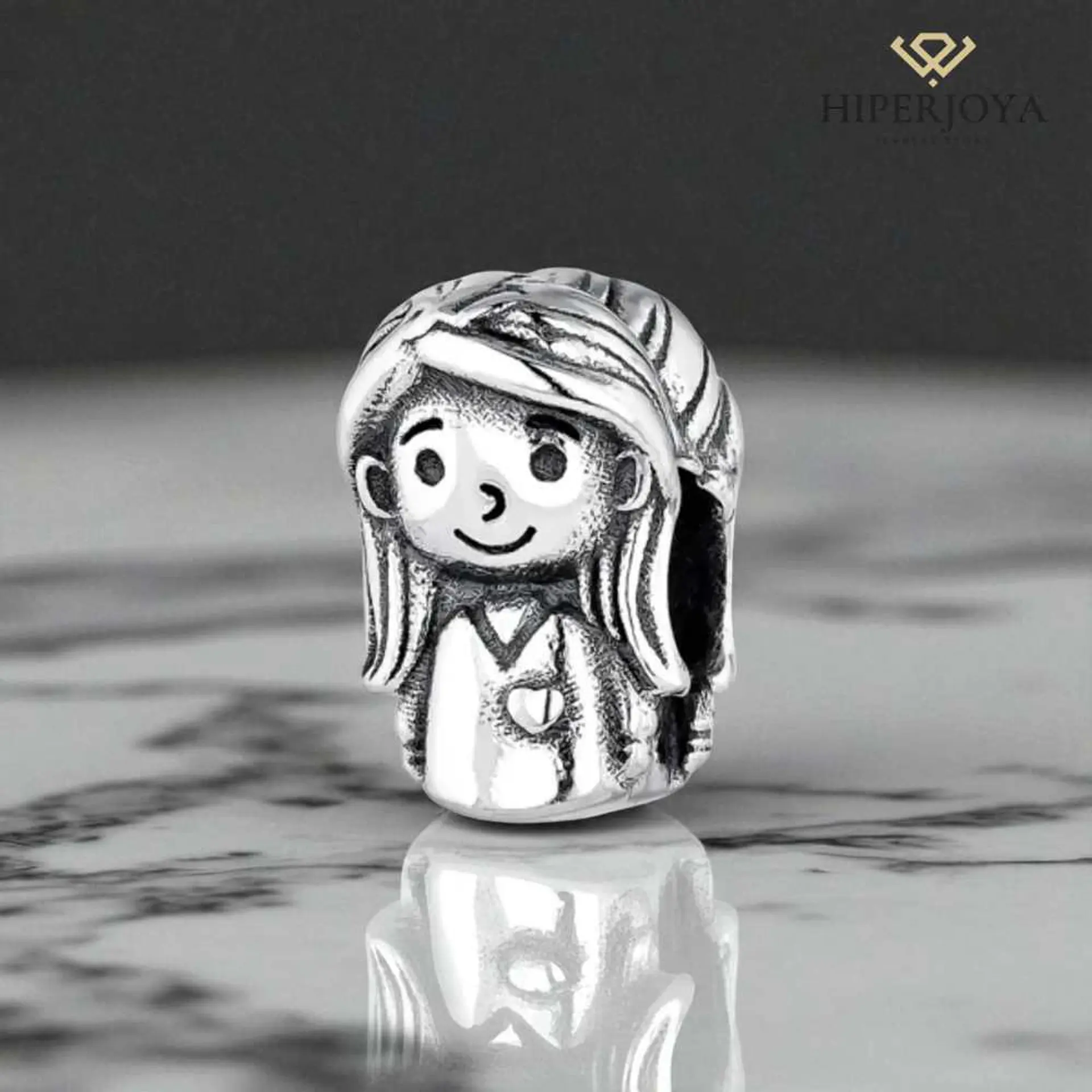 Silver mother figure bead 3
