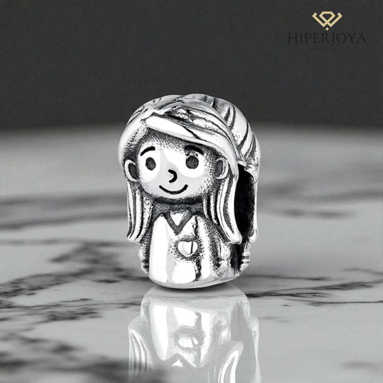 Silver mother figure bead 3