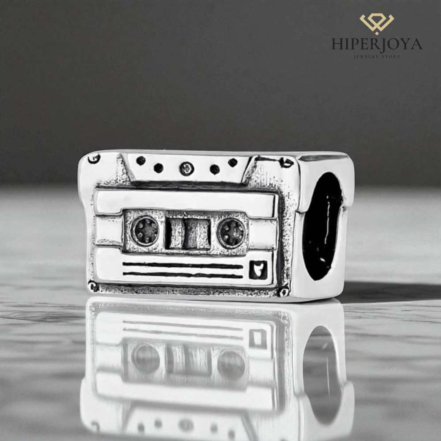 Abalorio cassette plata 2