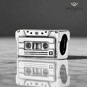 Abalorio cassette plata