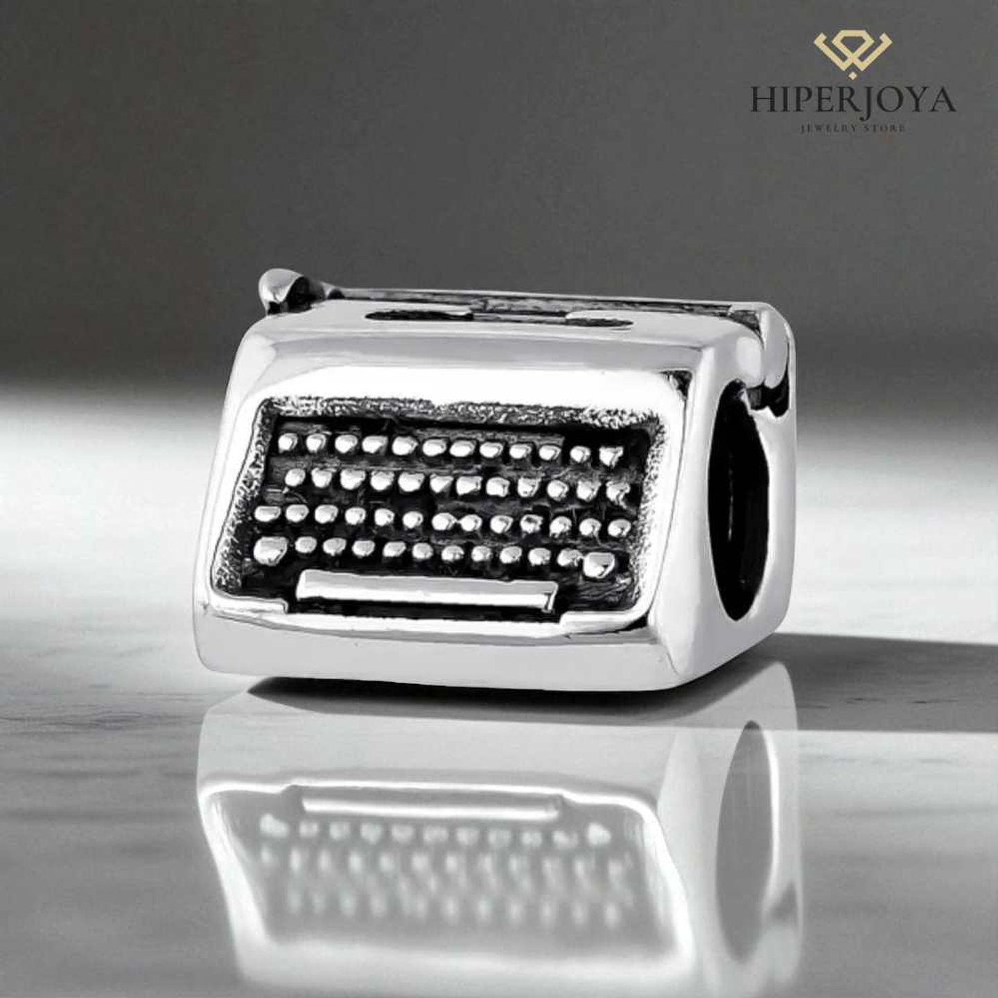 Abalorio máquina de escribir plata 2