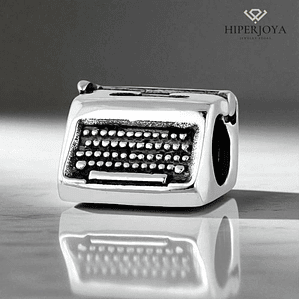 Abalorio máquina de escribir plata
