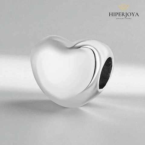 Silver heart bead 