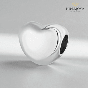 Abalorio corazón plata 