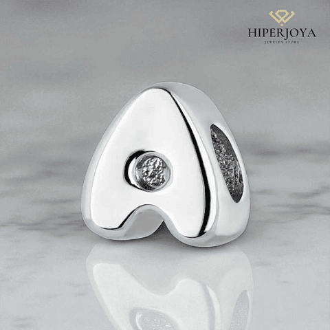 Initial bead A silver