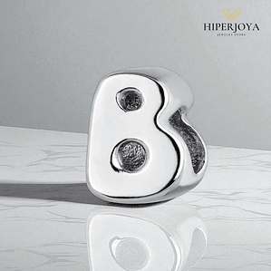 Abalorio inicial B plata