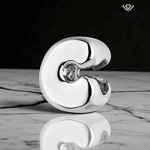 Abalorio inicial C plata