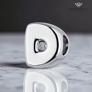 Abalorio inicial D plata