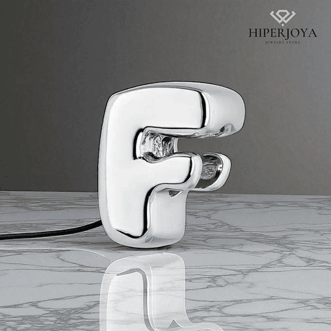 Abalorio inicial F plata