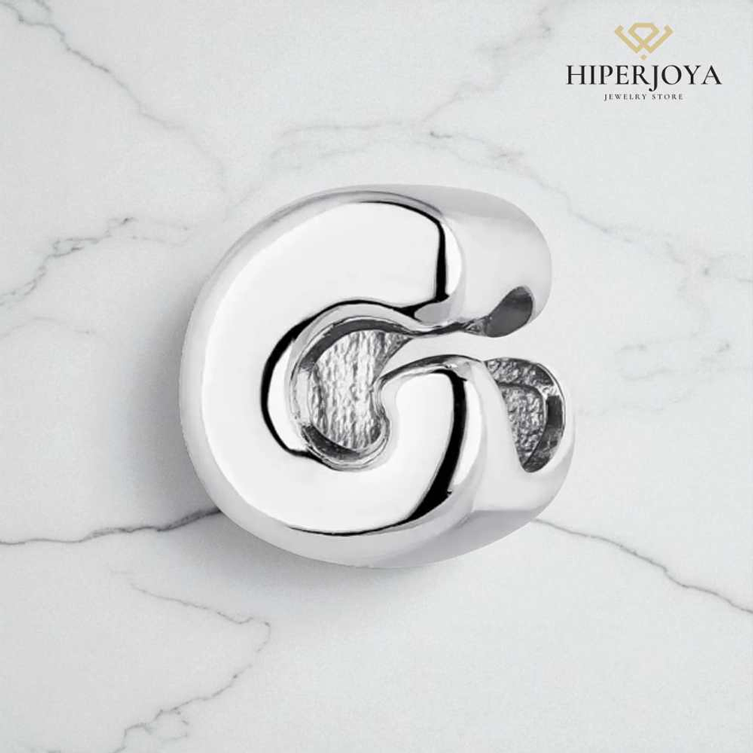 Abalorio inicial G plata 2