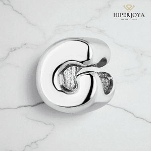 Silver G initial bead