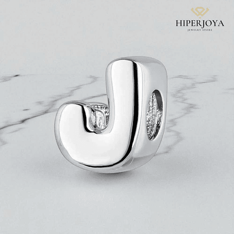 Abalorio inicial J plata 