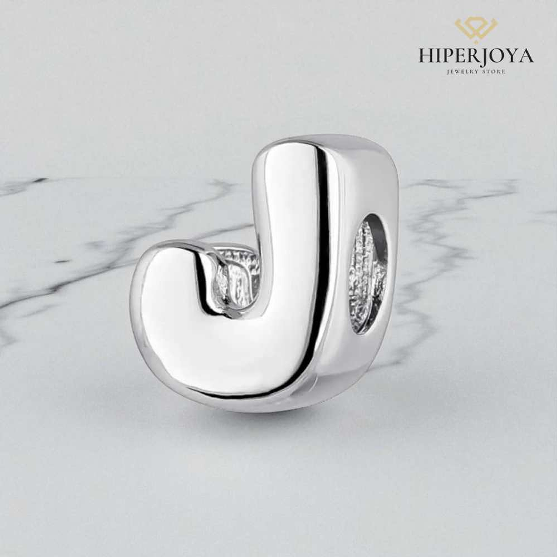 Abalorio inicial J plata  2