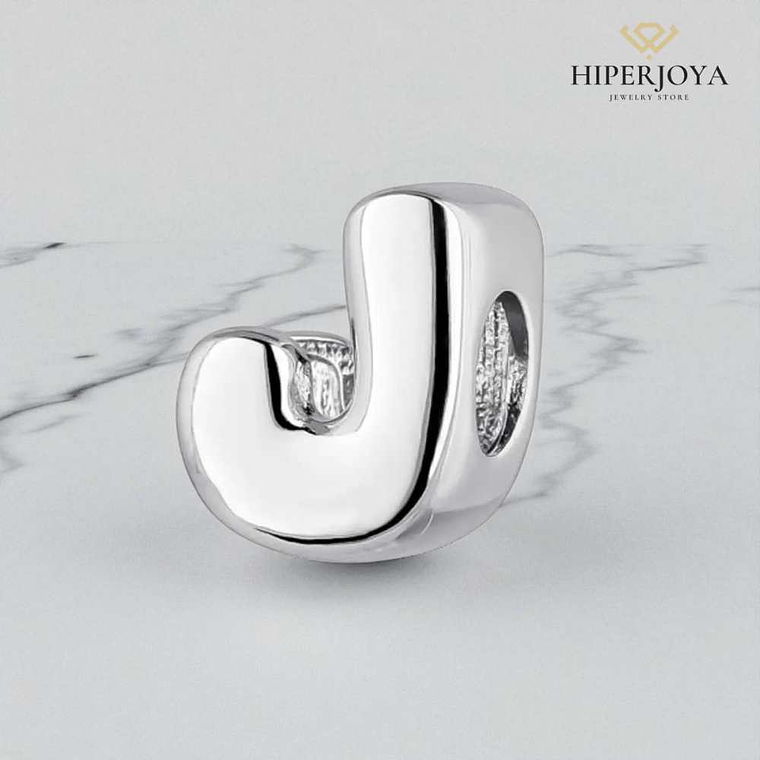 Abalorio inicial J plata  2