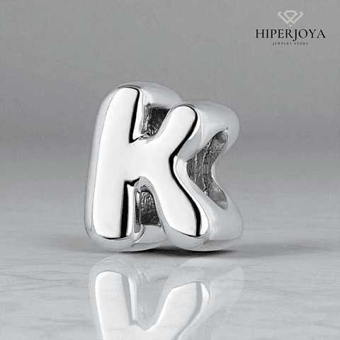 Abalorio inical K plata