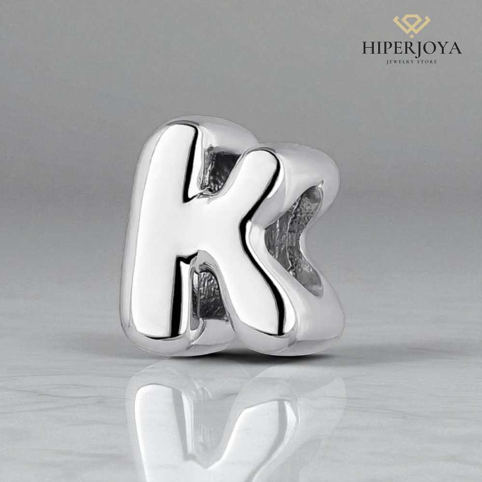 Abalorio inical K plata 2