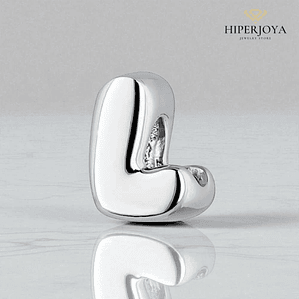 Initial bead L silver