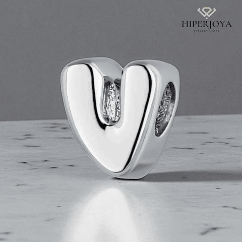 Abalorio inicial V plata