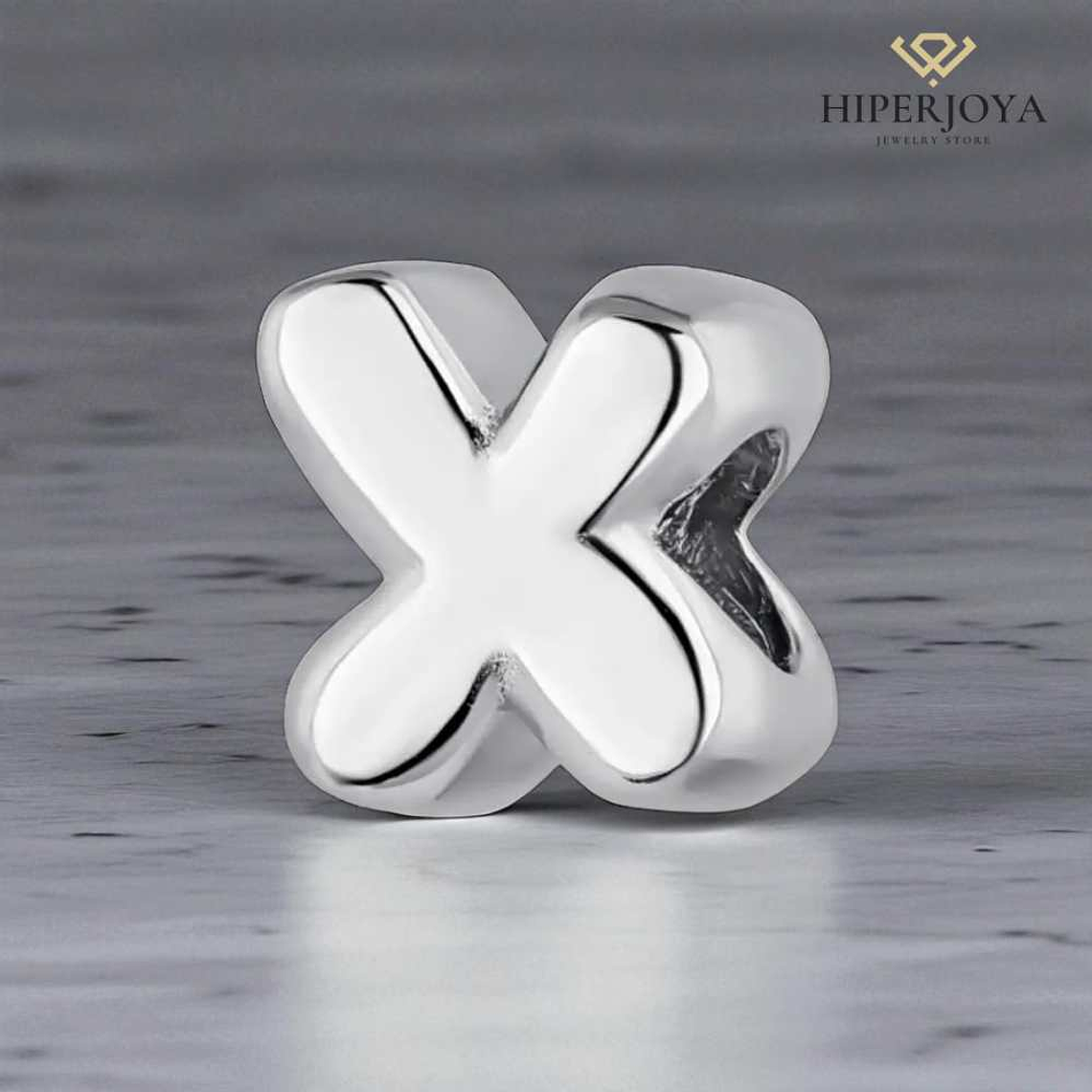 Abalorio inicial X plata 2