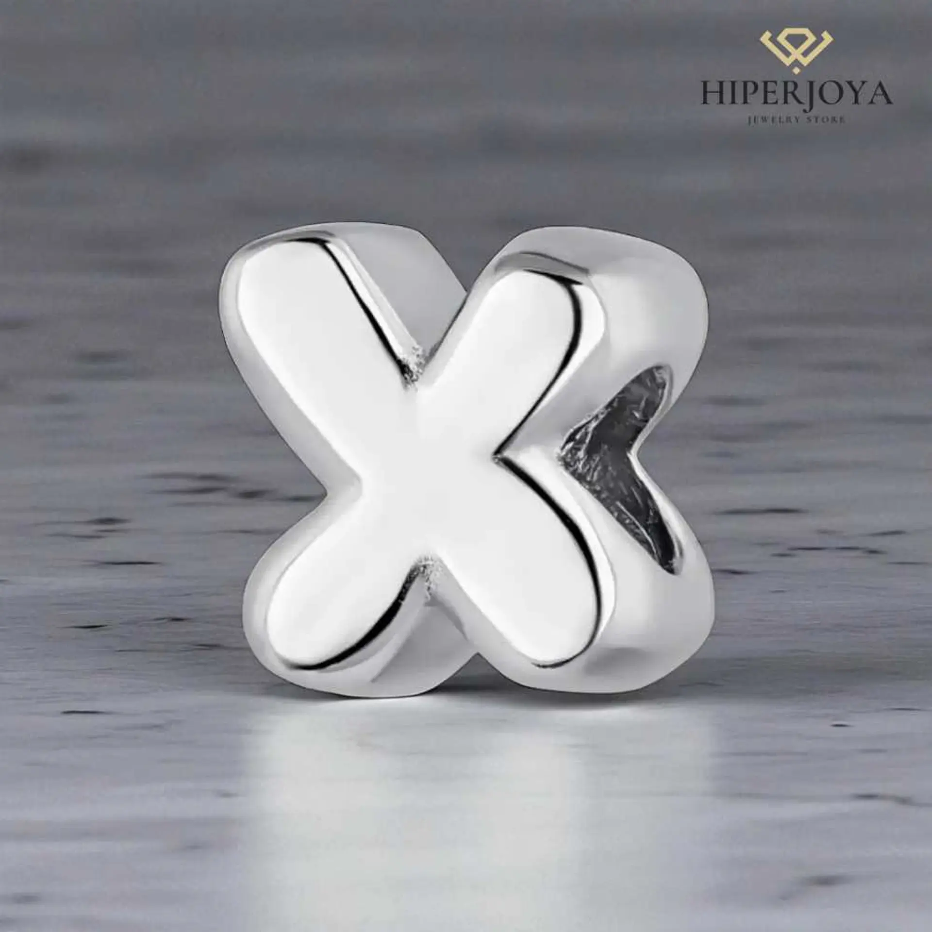 Abalorio inicial X plata 2
