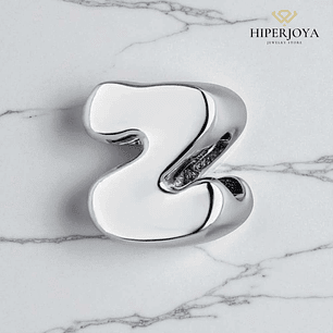 Silver Z initial bead