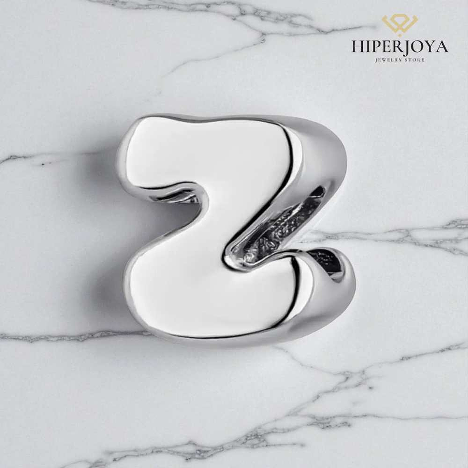 Silver Z initial bead 2