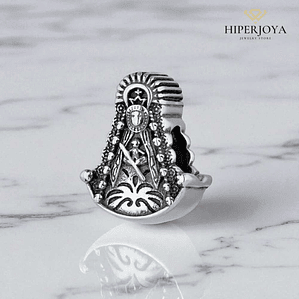 Silver Virgin of Rocío bead