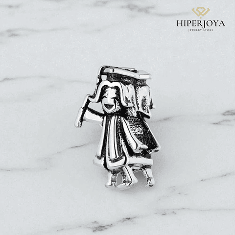 Abalorio graduada plata