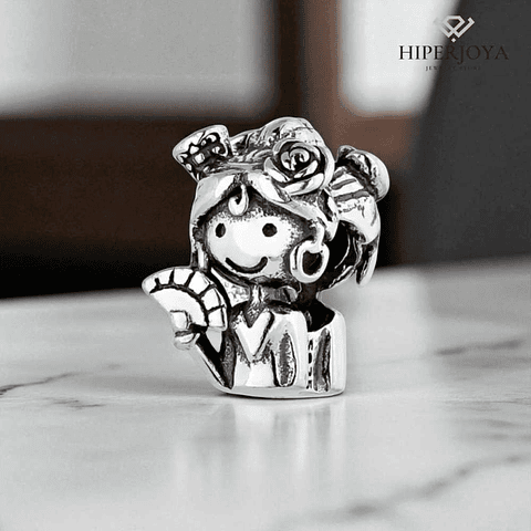 Abalorio flamenca plata