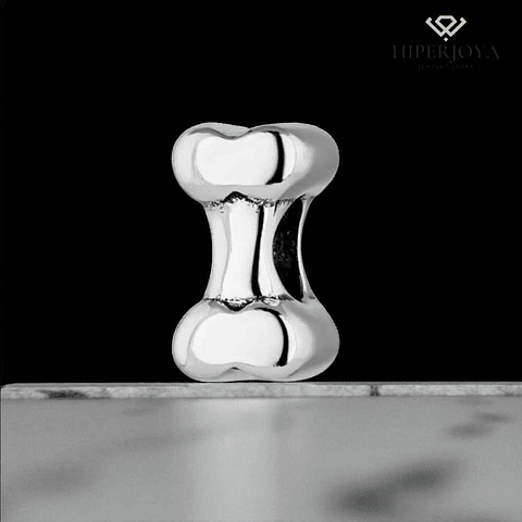 Abalorio hueso plata