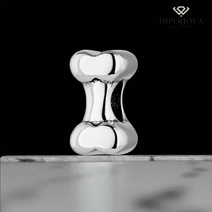 Silver-colored bone bead