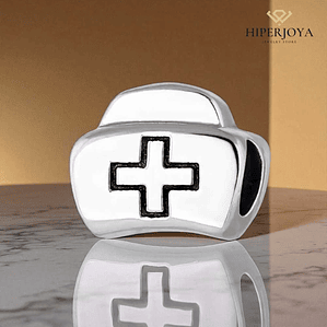 Abalorio maletín de enfermera plata