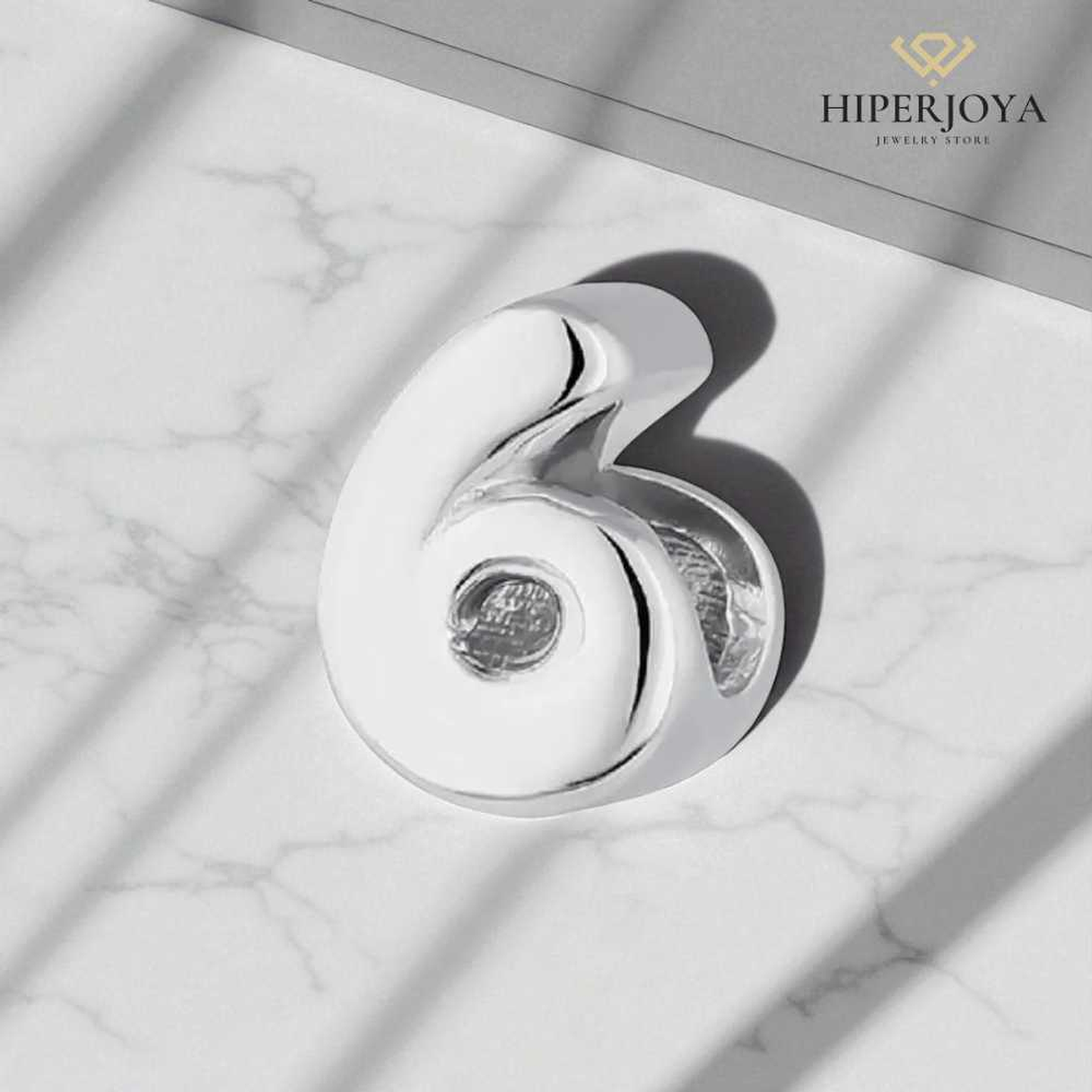 Abalorio número seis plata 2