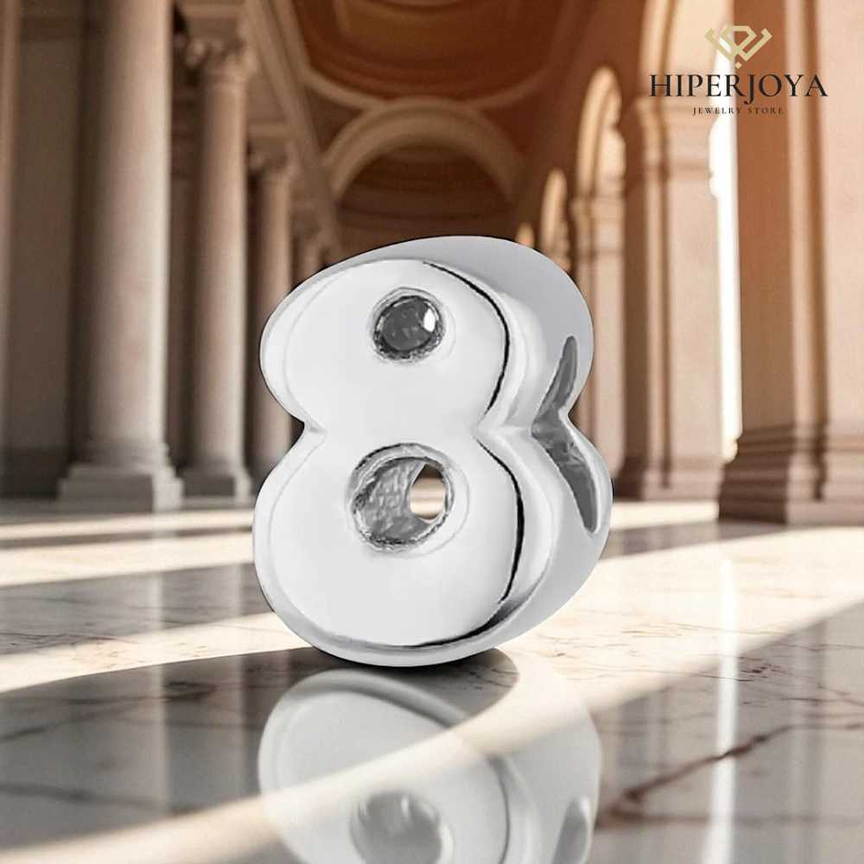 Abalorio número ocho plata 2