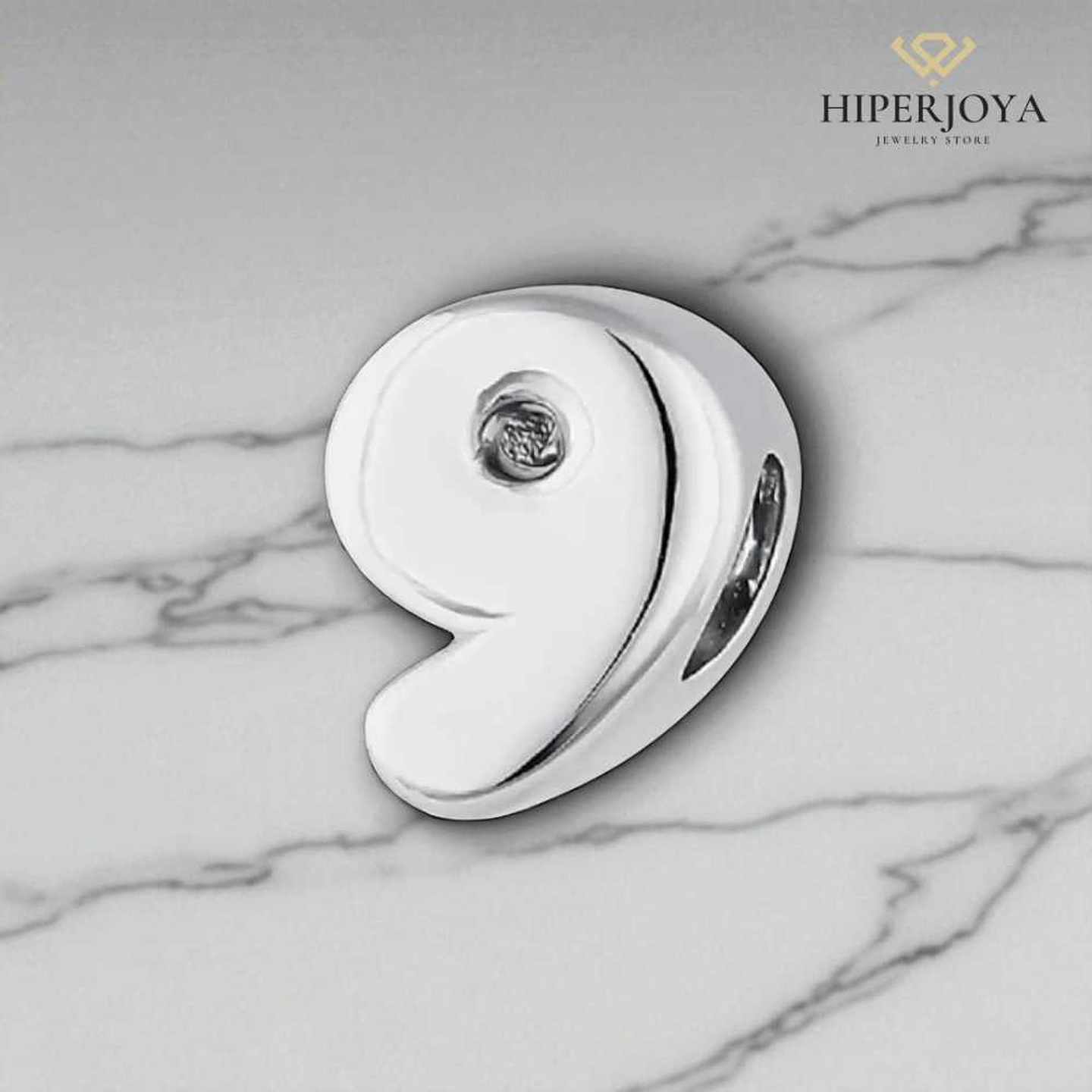 Abalorio número nueve plata 2