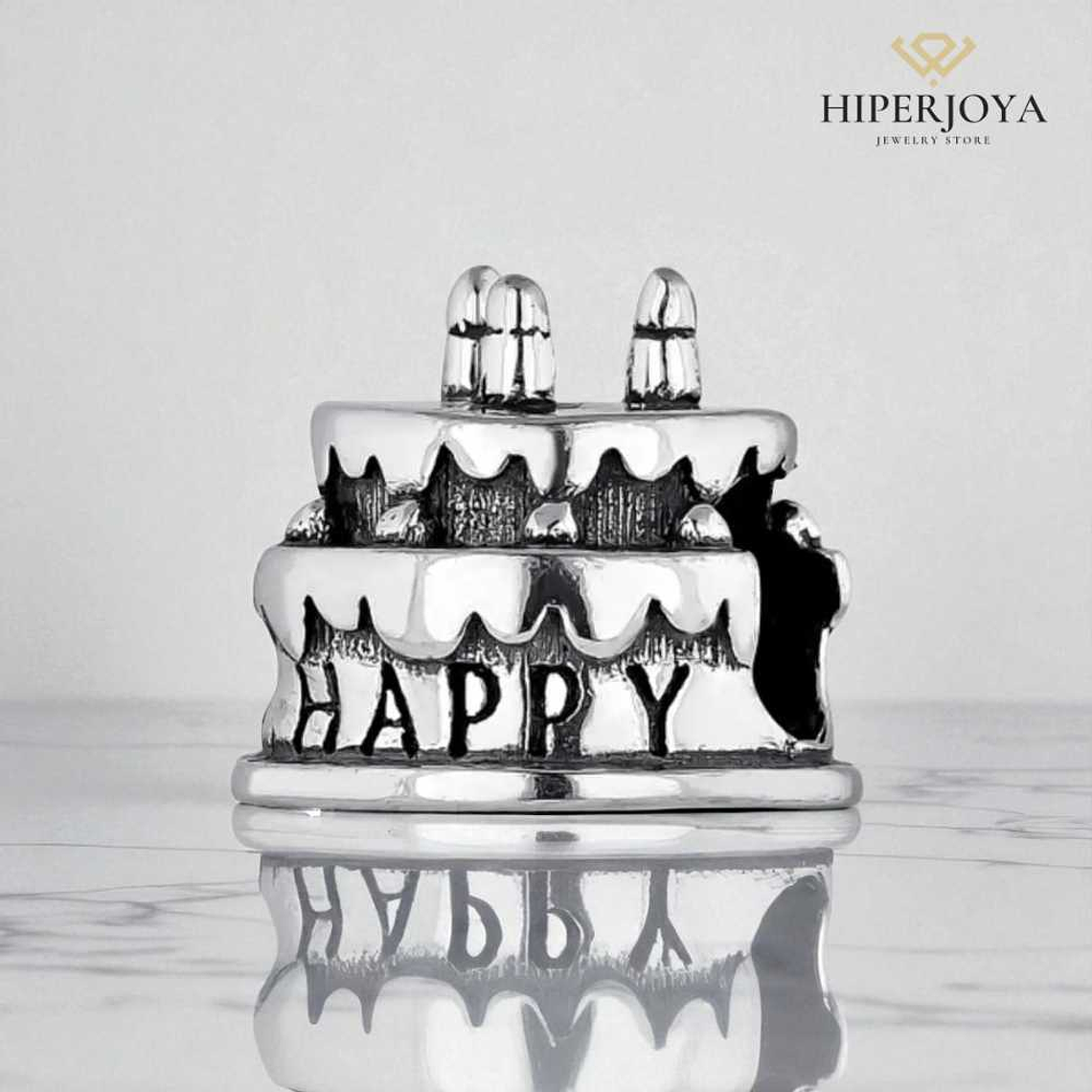 Abalorio happy birthday plata 2